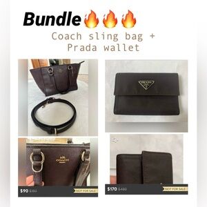 Bundle!!! Coach bag + Prada wallet